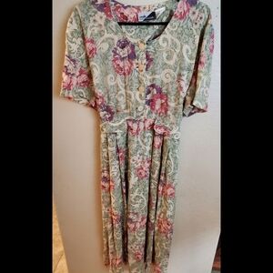Vintage 80s Sunshine Starshine Floral Dress Grunge Cottage Prairie Coquette